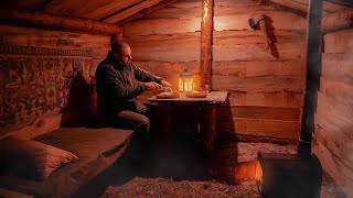 Creating a wooden cabin, Solo bushcraft, Natural materials