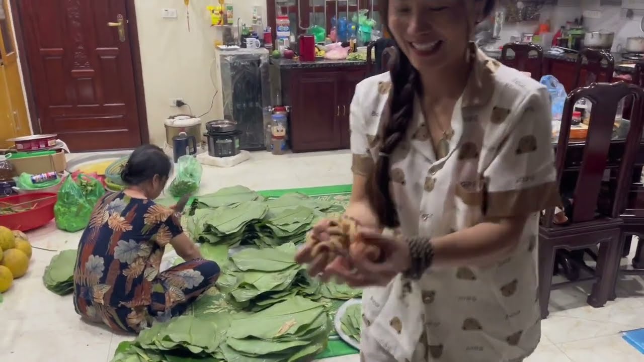 Gói bánh chưng rằm tháng giêng 1/3/2026( 13/1 Xuân Bính Ngọ)