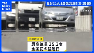 「マジで暑い」6月なのに…今年初の猛暑日35.2℃を観測　熱中症で救急搬送相次ぐ｜TBS NEWS DIG