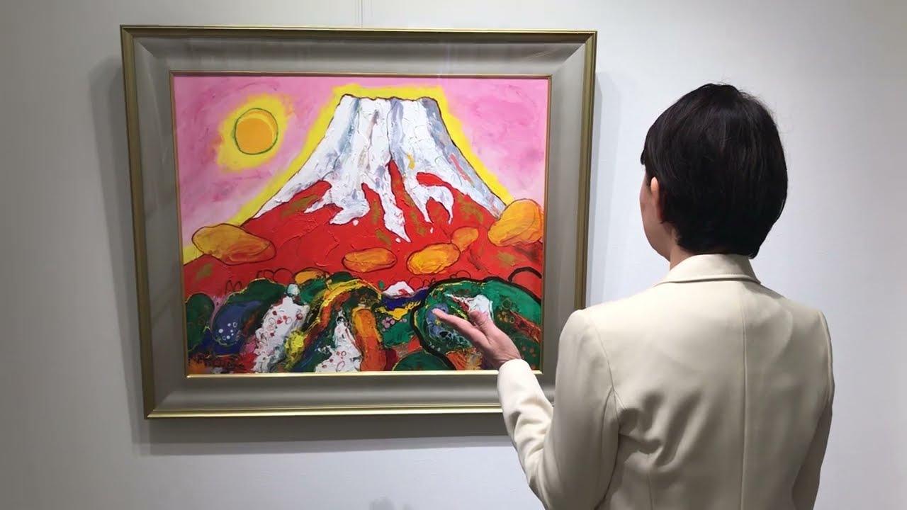 大沢武士　「赤富士・39」　富士山　絵画　赤富士　風景画　インテリア　油絵