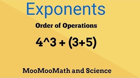 Order of operations with expoents