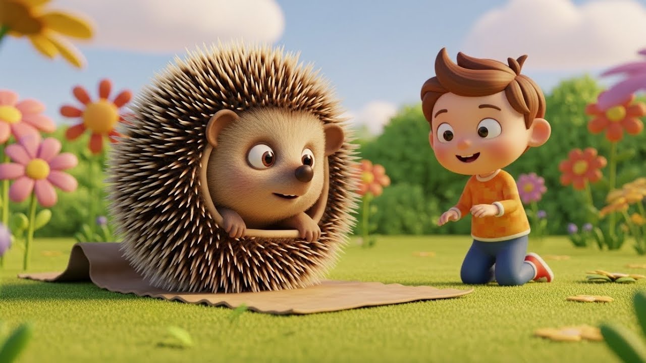 Pequeno ouriço bebê enrolado em forma de bola 🦔⚪ | Canção Infantil Divertida | Rimas para Crianças