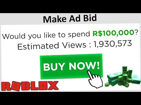 Spending 100k Robux On Sub To Pewdiepie Ads Roblox Youtube - what does bid in robux do