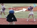 チアにロックオン‼したけど逃げられるつば九郎ww