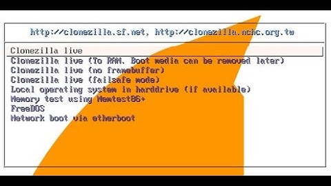 Clonezilla Network Disk Clone Using Live USB Boot Thumb Drive