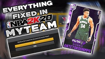 WHAT THIS NEW PATCH FIXED IN NBA 2K20 MYTEAM POSITION LOCKS AUCTION HOUSE REWARDS