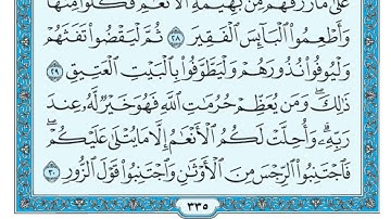 ‏سورة الحج مكتوبة - ( جودة عالية ) - الشيخ ماهر المعيقلي