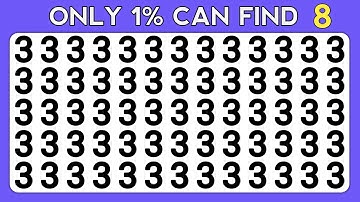 Snelle ogentest 👁️ | Vind de vreemde eend in de bijt - Cijfer- en latere observatie-uitdaging.