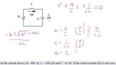 Series RLC Form  of Natural Response