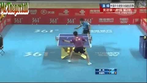 China Table Tennis Super League 2013   Zhang Jike Vs Hao Shuai
