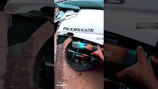 Suzuki Access 125 modified #mrbeast.#viral #akrapovic #exhaust  #reels #rider
