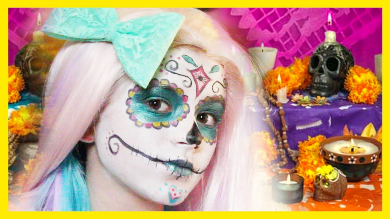 Sugar Skull Makeup Tutorial Halloween Dia De Los Muertos