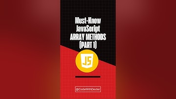 Must-Know JavaScript Array Methods (Part 1) #javascript #shorts #programming