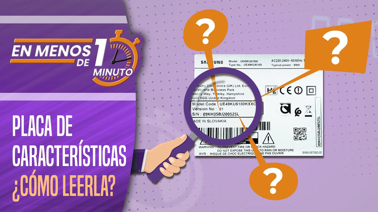 👉🕐 EN MENOS DE UN MINUTO - PLACA DE CARACTERÍSTICAS ¿CÓMO LEERLA? 👉🕐