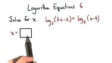 Logarithm Equations Practice 6 - Visualizing Algebra