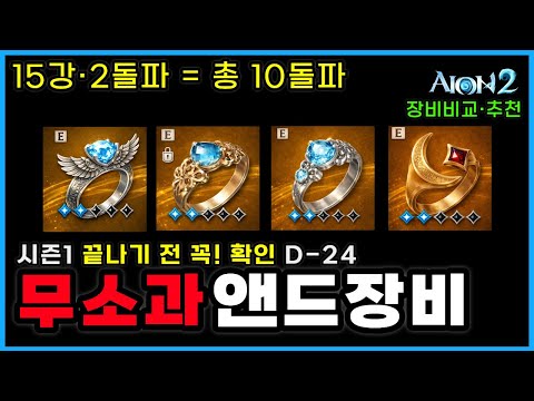 아이온2 무소과금·직장인필독🔥시즌1 2돌파 앤드세팅추천 비교분석│시즌2 예상(*가능성↓)