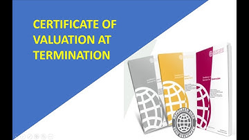 Certificate of Valuation at Termination under Red Book FIDIC