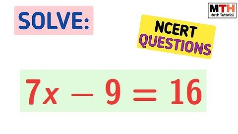 Solve 7x-9=16