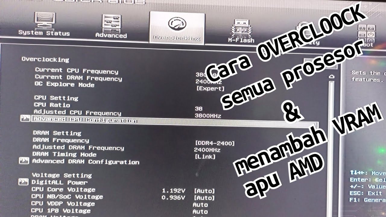 Cara OC (overvclock) A8 9600 & menambah VRAM APU AMD