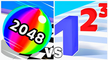 Number Master vs Ball Run 2048 - All Level Gameplay (NOOB vs PRO vs HACKER) Math Games 