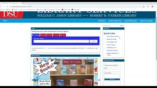 *New* DSU Library Services Website: Walkthrough (Sept 2024)