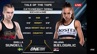 ONE  CHAMPIONSHIP  Milana Bjelogrlic vs Smilla Sundell  (full fight)