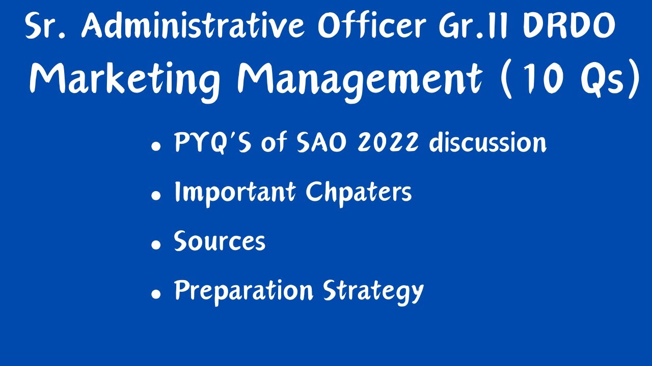 Principles Of Marketing Management For Upsc Drdo Sr Admin Officer Principles of marketing management for upsc drdo sr admin officer