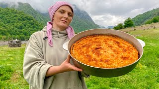 TSKAN - Crispy Lamb and Potato Pie | Lunch in Faraway Village Paradise | Lezgi Cuisine