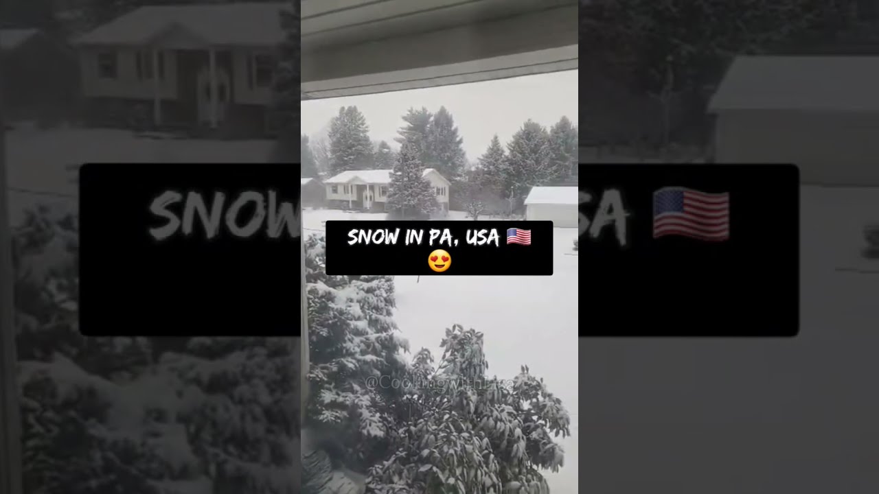 SNOW IN PENNSYLVANIA, USA 🇺🇸! 😍