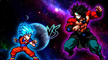 Goku SSGSS (Team Shounen) VS Dark Broly SSJ4 in Jump Force Mugen