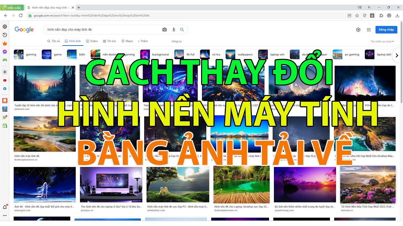 Cách đổi hình nền máy tính bằng ảnh tải về - YouTube