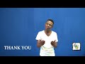 THANK YOU in South African Sign Language (SASL).