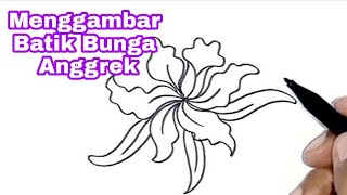 Menggambar Batik Motif Bunga Anggrek