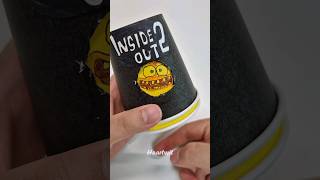 How to make  Inside out 2 face paper cup #insideout  #disney #papercraft #tutorial #Anxiety #diy