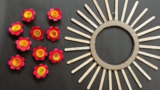 Beautiful Wall Hanging Craft Using Ice-cream Sticks/Paper Craft For Home Decoration/DIY Ideas ||