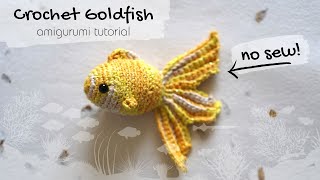 Crochet a fish without sewing! · Mosaic Goldfish Amigurumi Crochet Pattern Tutorial