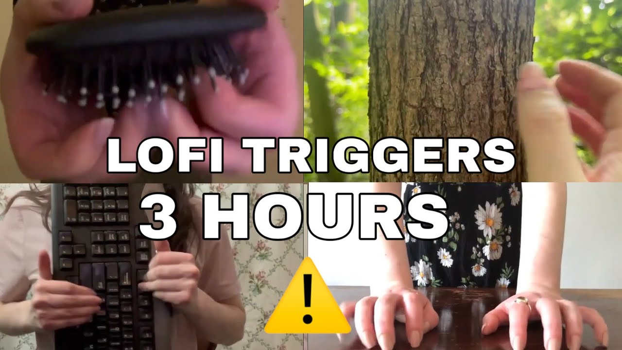 ASMR | 3 HOURS of ONLY LOFI FAST AGGRESSIVE TRIGGERS for Sleep Study Background | No Talking