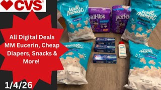 CVS All Digital Deals 1/4/26 MM Eucerin, Cheap Pull-Ups, Snacks & More! #cvsdeals