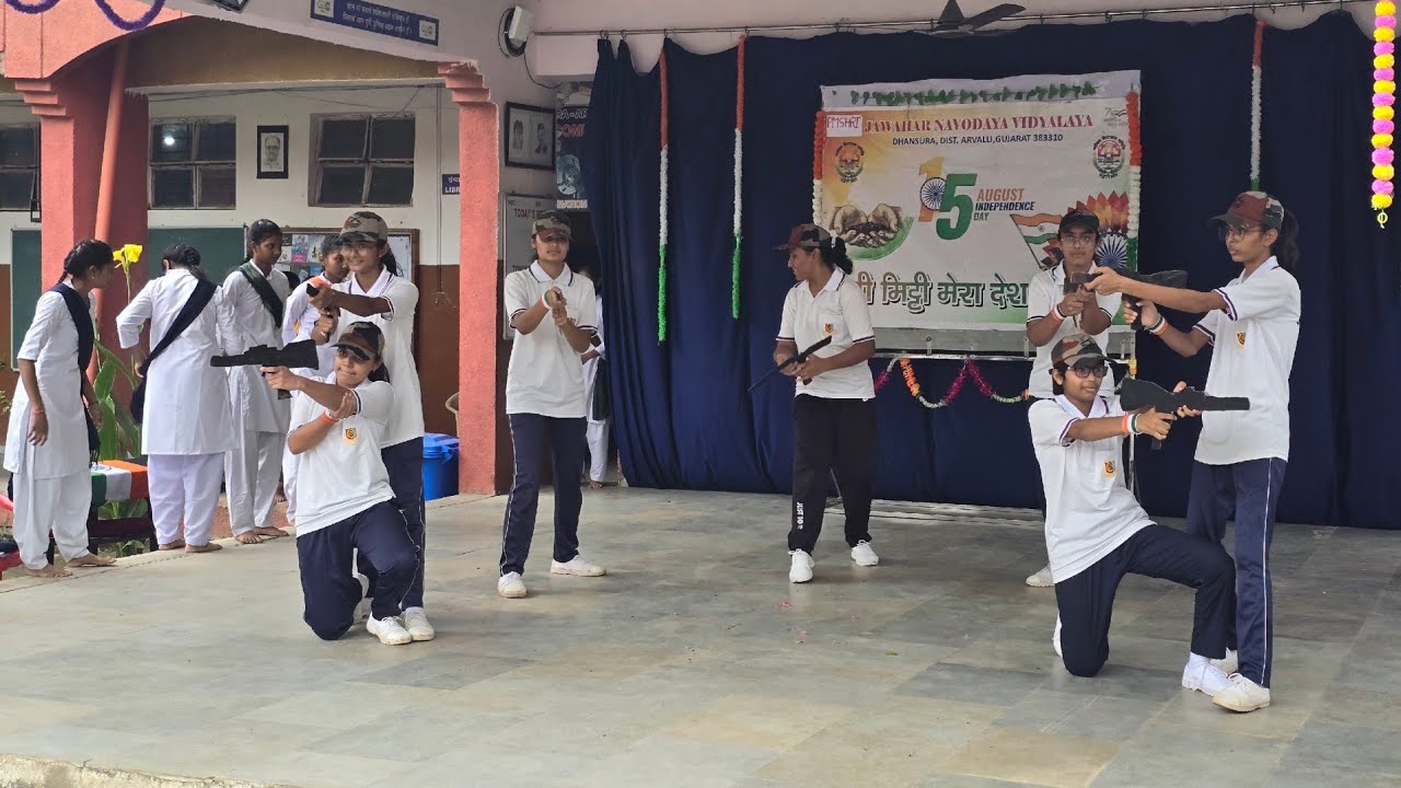 INDEPENDENCE DAY CELEBRATION  2024 | PM SHRI SCHOOL-JAWAHAR NAVODAYA VIDYALAYA, ARAVALLI, GUJARAT