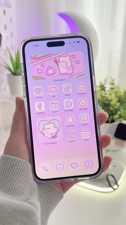 Giving your iPhone a cute makeover 🍬💖☁️ #iphone #ios16 #iphonetheme #aesthetic #cute #iphone14