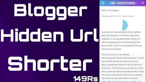 Blogger Hidden URL Shortner | Hidden URL Shortener For Blogger #WebTricks