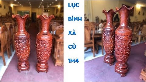 Lục bình gỗ xà cừ cao 1m4|noithatsondong
