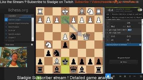 IM Will Paschall Thursday subscriber stream w/in depth analysis lichess