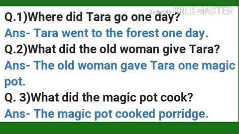 English Marigold-( class-2) ch- 18 The Magic Porridge Pot( Exercises) Priti Kumari