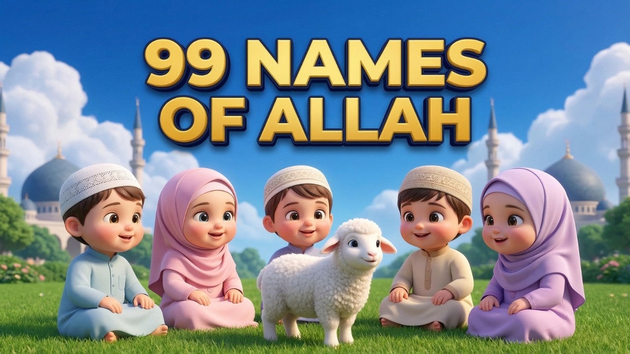 99 Names of Allah (Asmaul Husna) for Kids – Beautiful 3D Nasheed & Islamic Cartoon 🌙Series 1, Week 6