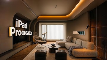 iPad Procreate Living Room Makeover ✍️ | Realistic Interior Design Hand Drawing Process!