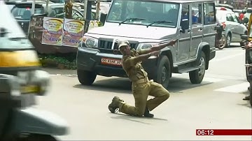 Dancing traffic cop (India) - BBC News - 13th September 2018
