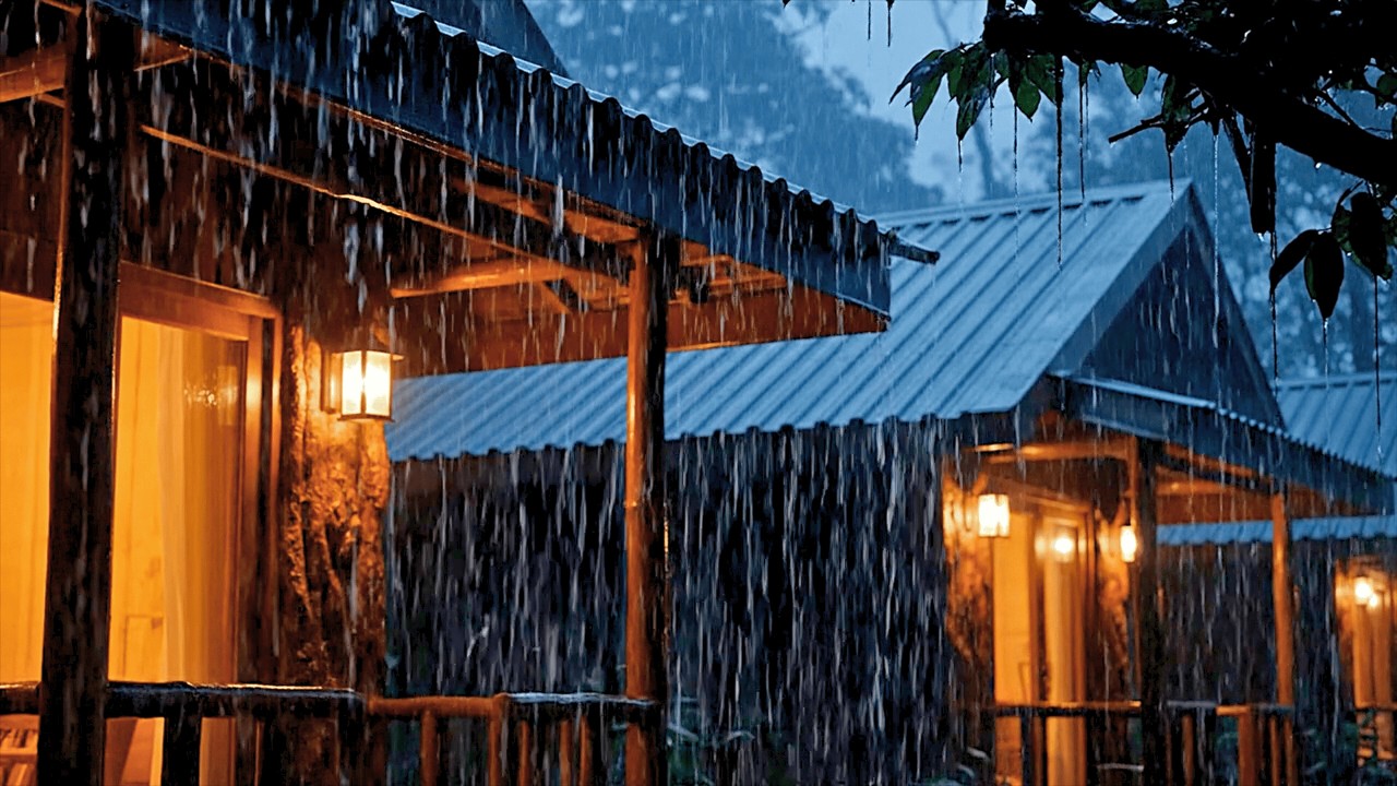 Drift into Deep Sleep with Rain Sounds | Heavy Rain & Soft Thunder Carrying You into Emotional Calm
