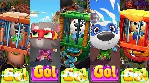 Talking Tom Hero Dash - Complete Bosses Cages Traps Vs Heroes Diamond Outfit Planet - Tom Expose All