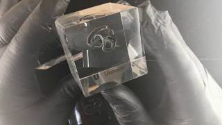 Uranium metal in Lucite acrylic cube